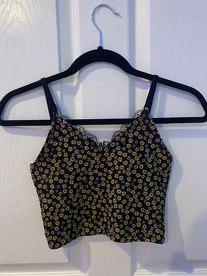 Floral Laced Tank Top — view 2
