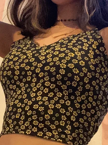 Floral Laced Tank Top — view 4